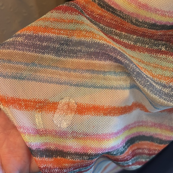 EST. 1946 Multi-Colored Striped Butterfly Sleeve Blouse Shirt Top Size 18/20W - Picture 14 of 14